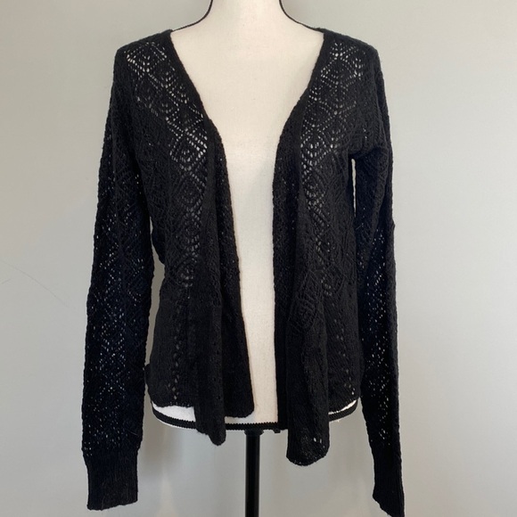 Simple Black Knit Fall Cardigan - Picture 1 of 4